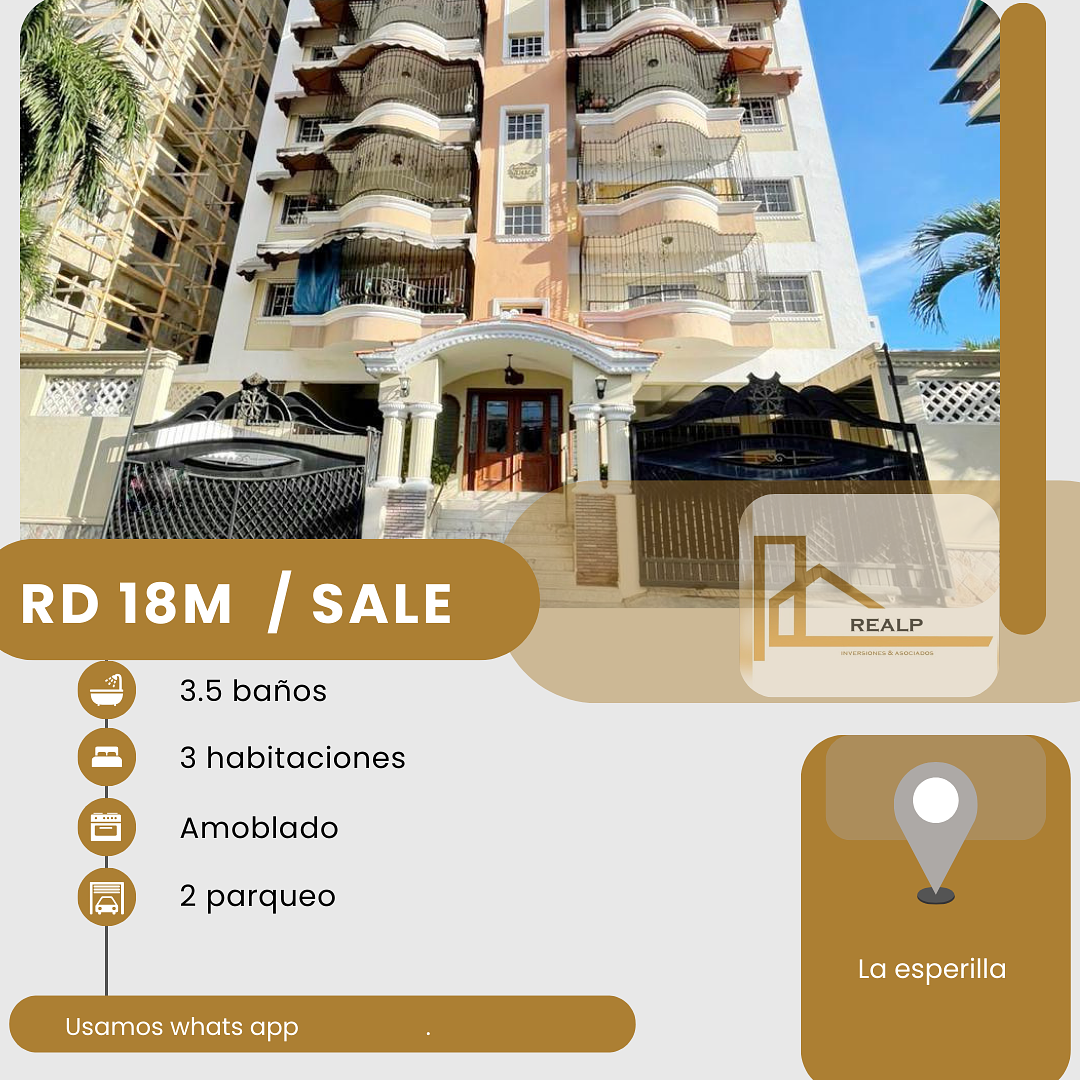apartamentos - Excelente apartamento en el sector la Esperilla , céntrico , acogedor y amplio 
