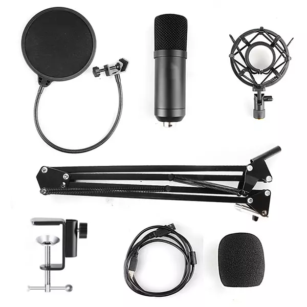 otros electronicos - Microfono De Condensador Profesional Kit EStudio + Araña + anti pop pedestal USB 3