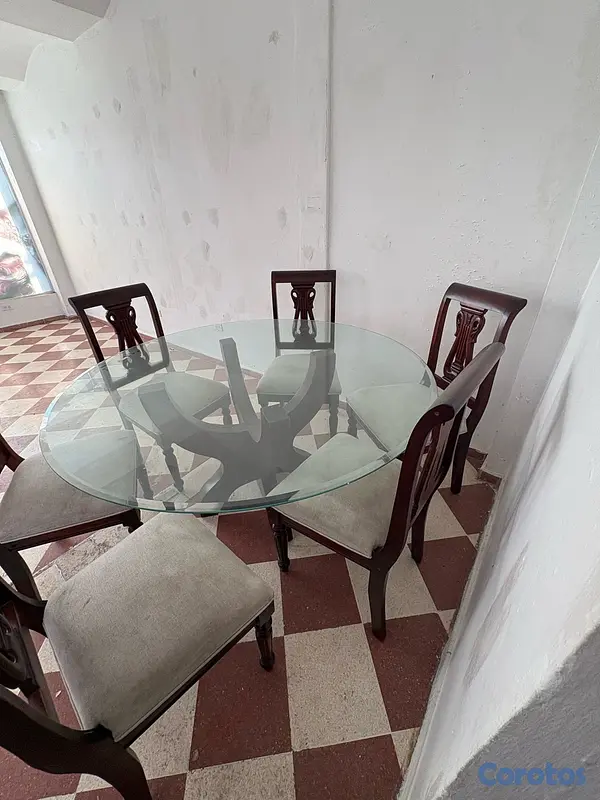 muebles y colchones - Juego de comedor en caoba 6