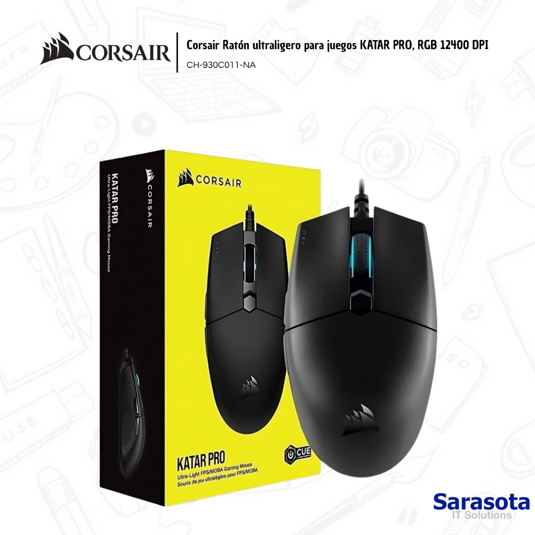 accesorios para electronica - Corsair Ratón ultraligero para juegos KATAR PRO, R 1