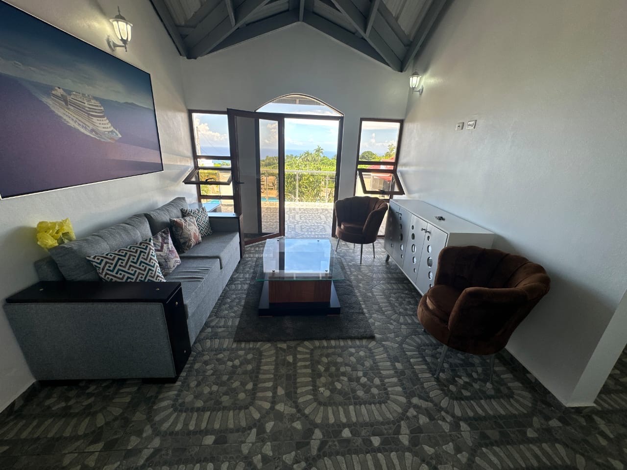 casas - casa vacacional de dos niveles en amplio terreno en Cabrera nagua vista al mar 9