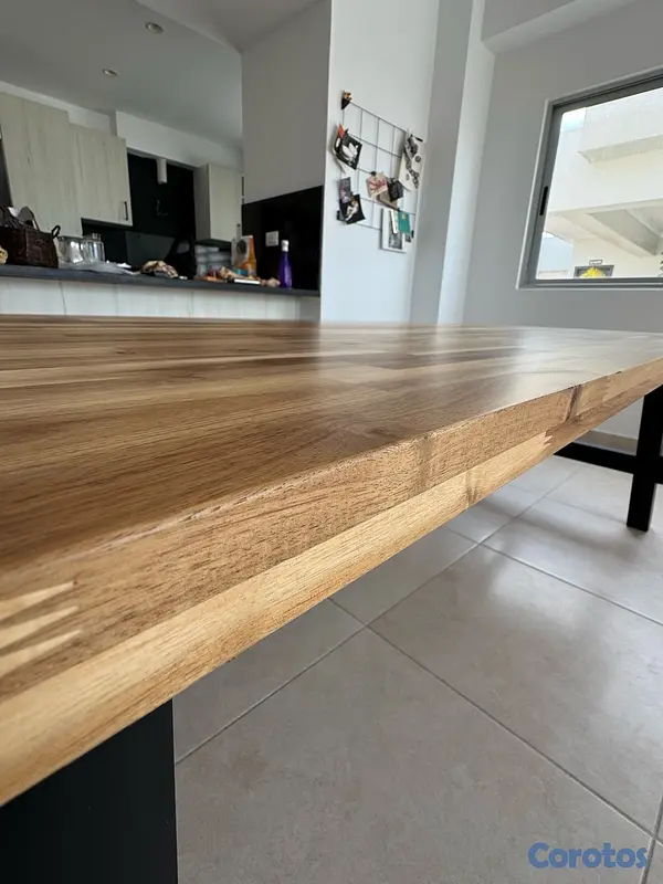 muebles y colchones - MESA SKOGSTA COMO NUEVA 4