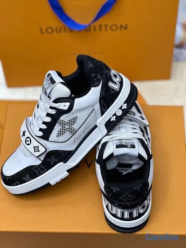 zapatos unisex - Calzado Louis Vuitton LV Blanco White Tenis Teni Sneaker Sneakers 2K25 🐔 4