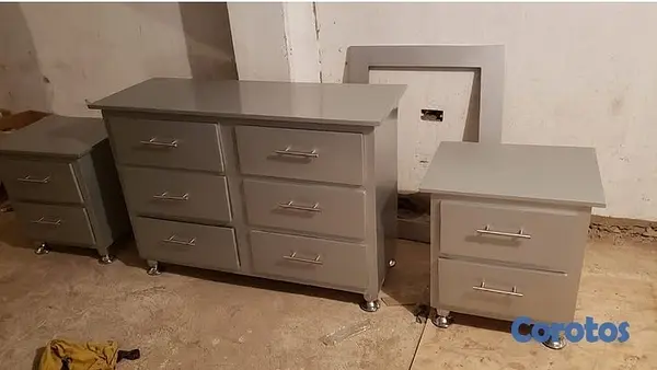 muebles y colchones - gavetero con mesita de noche  6