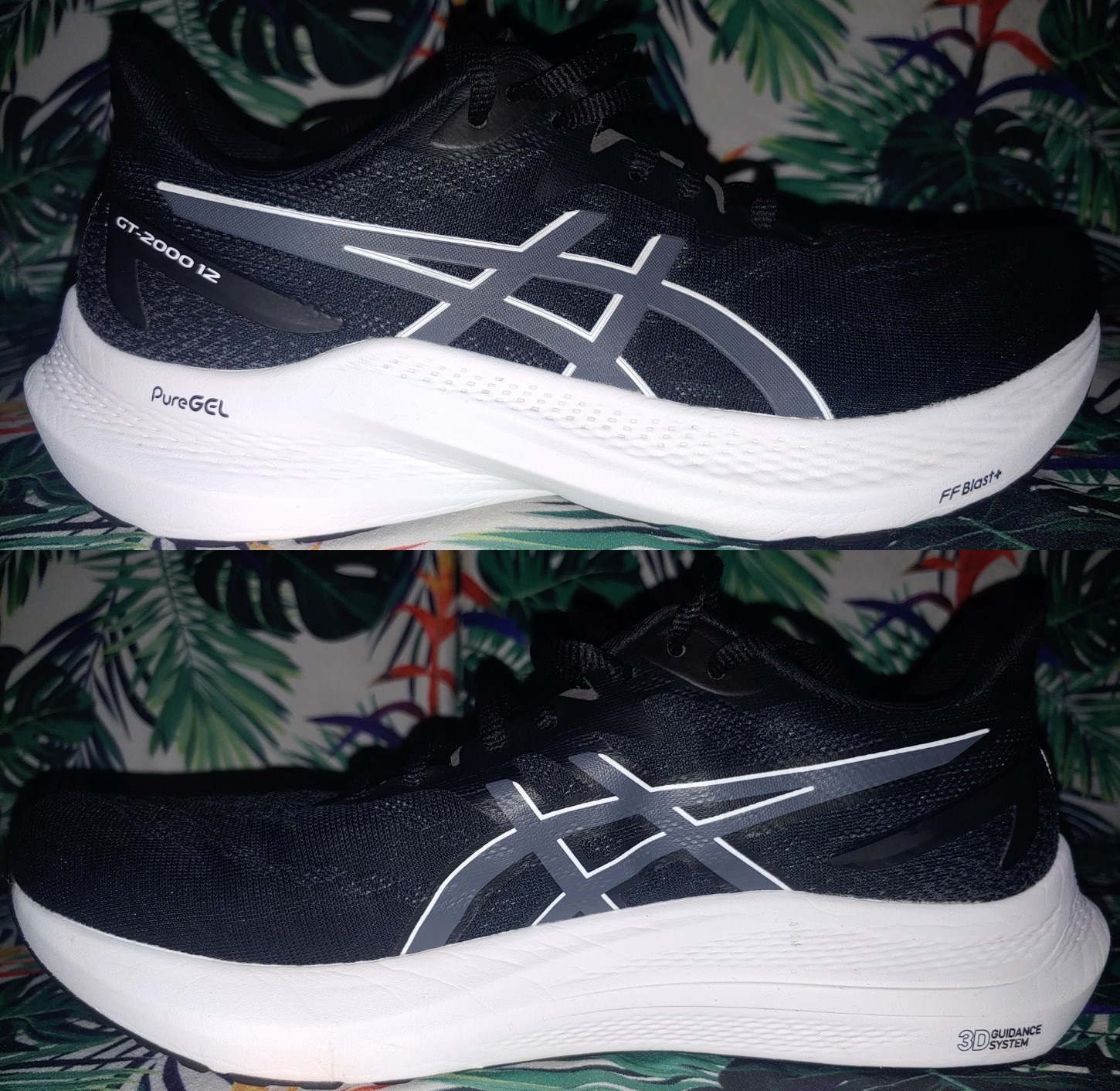 zapatos unisex - ASICS GT 2000 12 NEGRO BLANCO 1