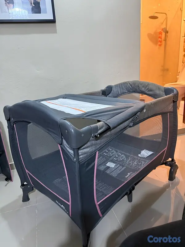 coches y sillas - Corral evenflo con cambiador  2