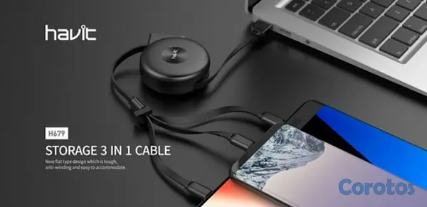 accesorios para electronica - Cable 3 En 1  Micro Usb ,Tipo C , Y  Lightning   Havit H679 2
