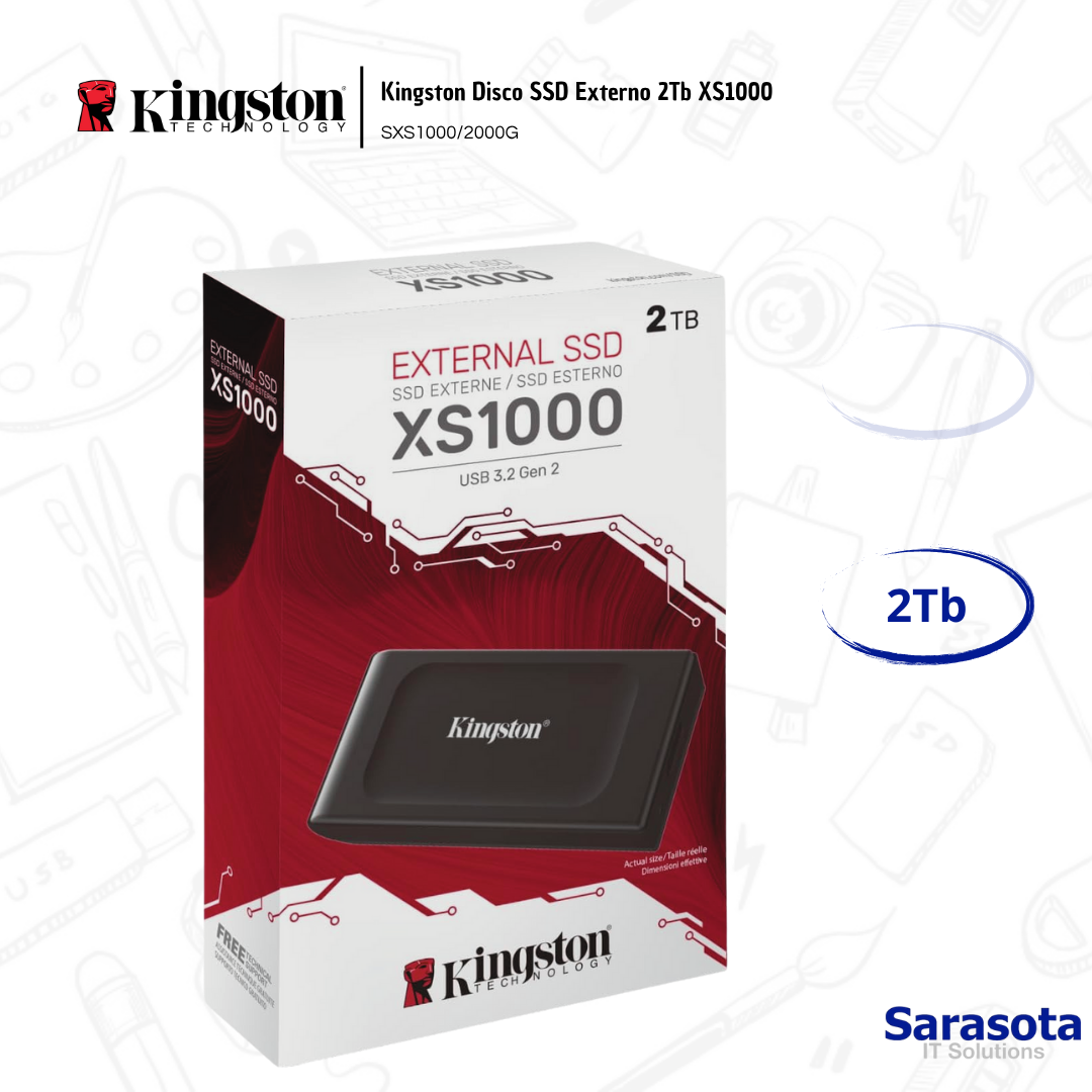 accesorios para electronica - Kingston Disco SSD Externo 2Tb XS1000