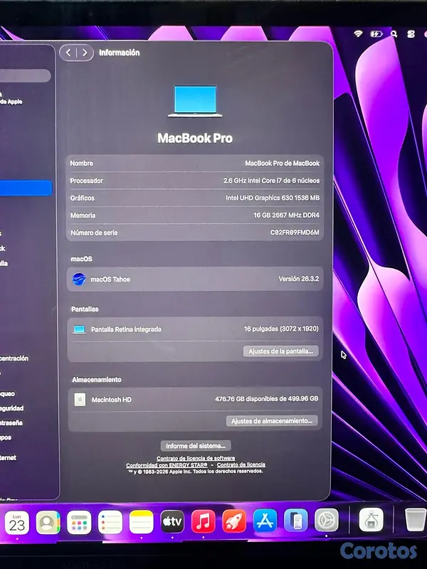 computadoras y laptops - MacBook Pro 2019  3