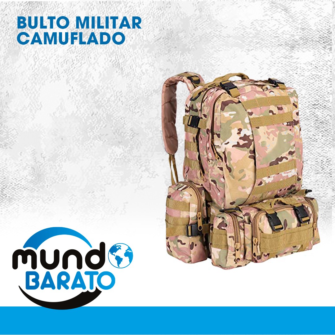 carteras y maletas - Mochila Morral Bulto Militar tactica camping grande XXL Camuflajeada Senderismo 