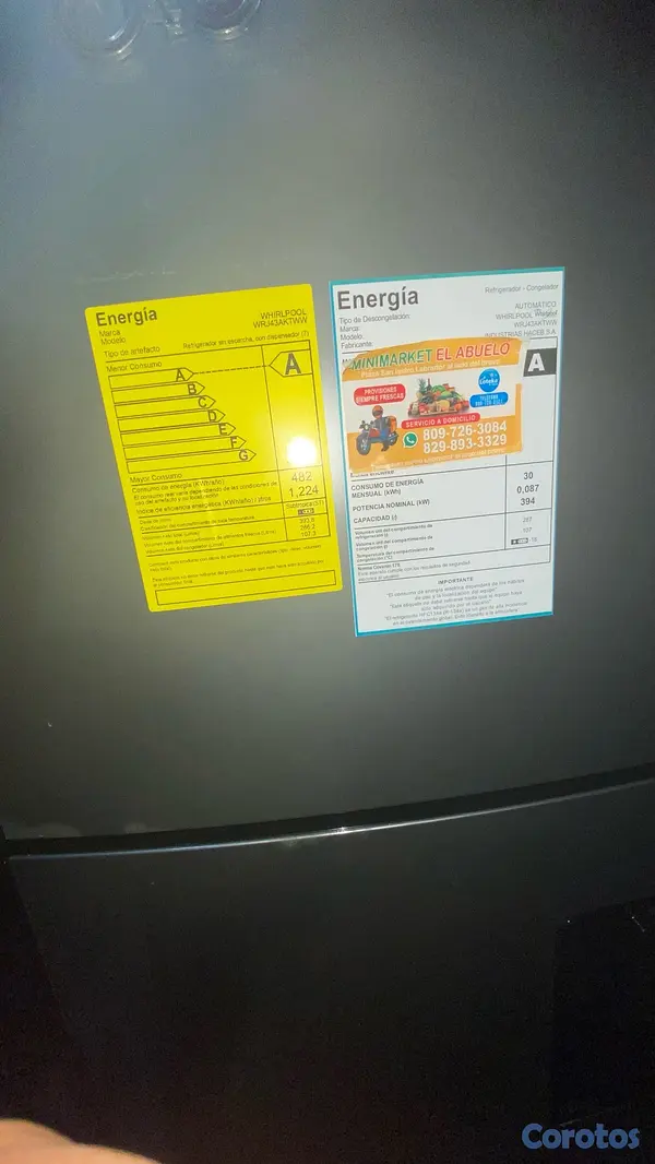 electrodomesticos -  NEVERA WHIRLPOOL MODERNA

 2