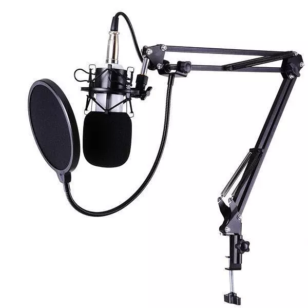 otros electronicos - Microfono De Condensador Profesional Kit EStudio + Araña + anti pop pedestal USB 4