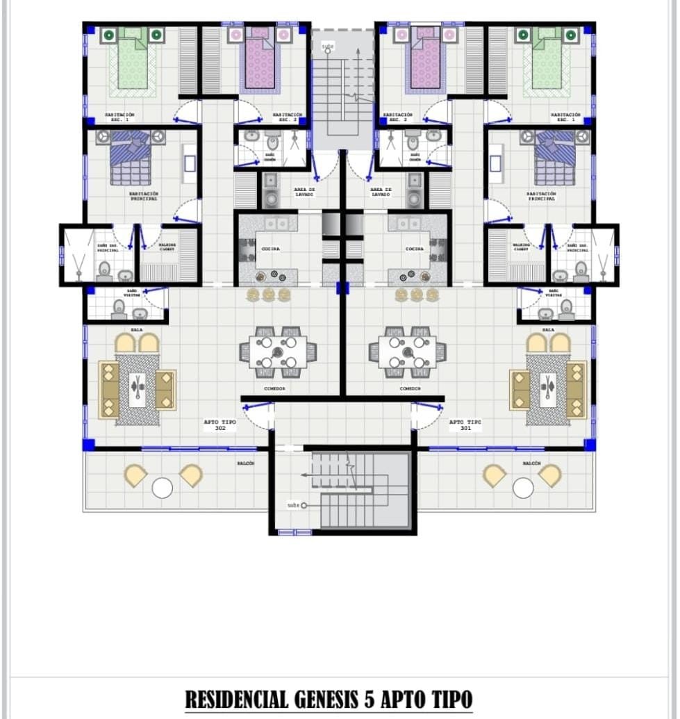 apartamentos - Apartamentos en construccion, en block, bien grandes (Genesis), A. San Isidro 5