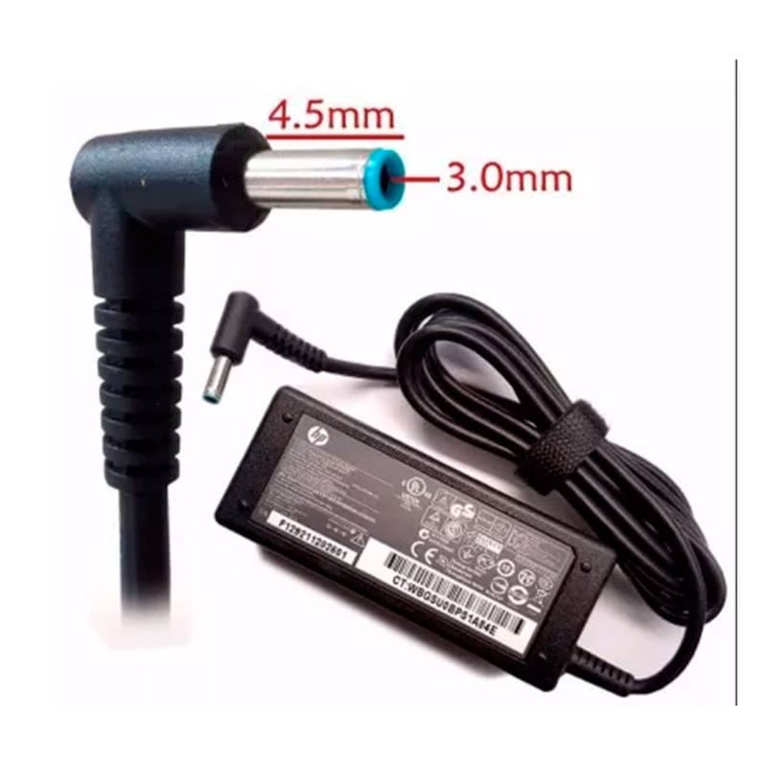 computadoras y laptops - CARGADOR FUENTE  PULTA FINA PARA LAPTOP HP PUNTA AZUL, 65W, 19.5V, 3.33A 0