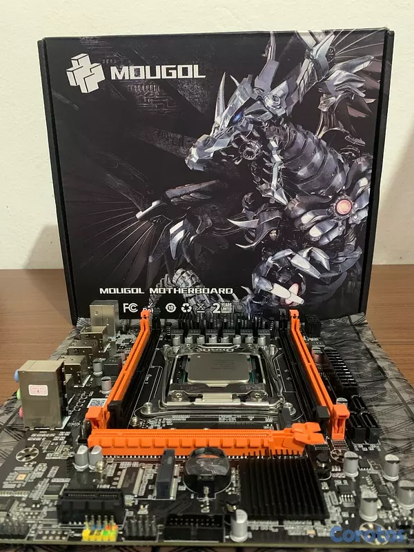 computadoras y laptops - placa madre x99 mougol placa+procesador  2