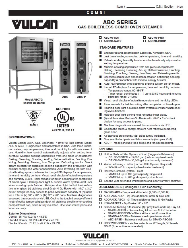 equipos profesionales - Vulcan, Horni Combi COMO NUEVO. 
 5