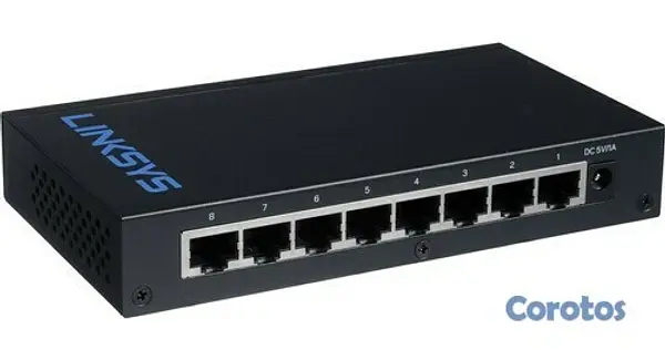 computadoras y laptops - SWITCH 8 PUERTOS LINKSYS SE3008, 8 PUERTOS GIGABIT  100/100/1000 2