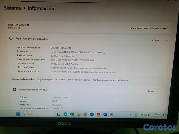 computadoras y laptops - LAPTOP DELL (DESKTOP- 5FS6OGN)

 14