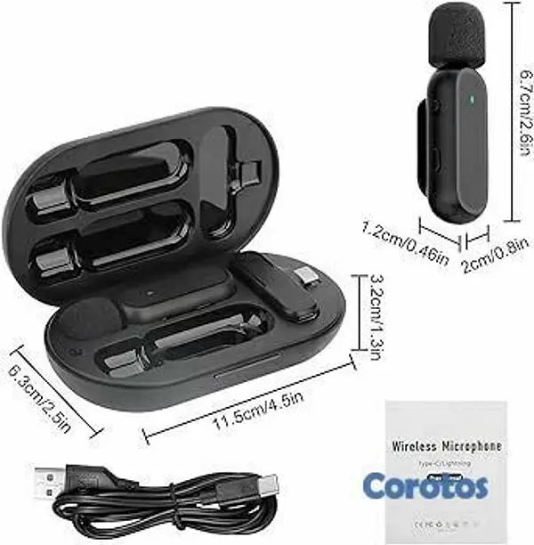 camaras y audio - Micrófono Inalámbrico Lavalier HCZ para iPhone – S 3