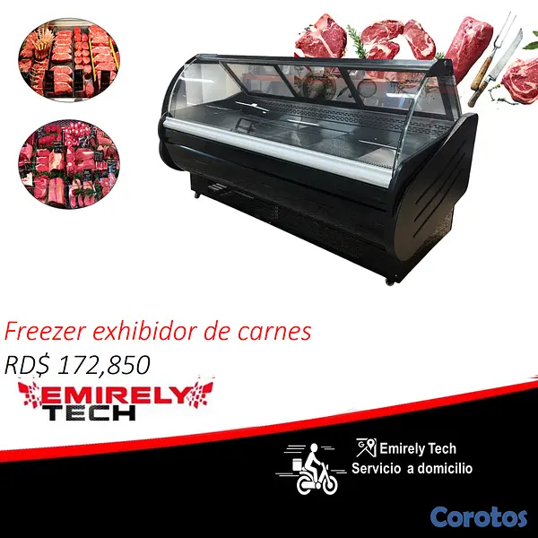 equipos profesionales - Freezer exhibidor vitrina para carnes embutidos 1