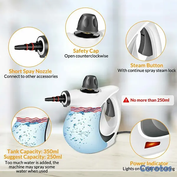 herramientas, jardines y exterior - Limpiador de vapor potente  6