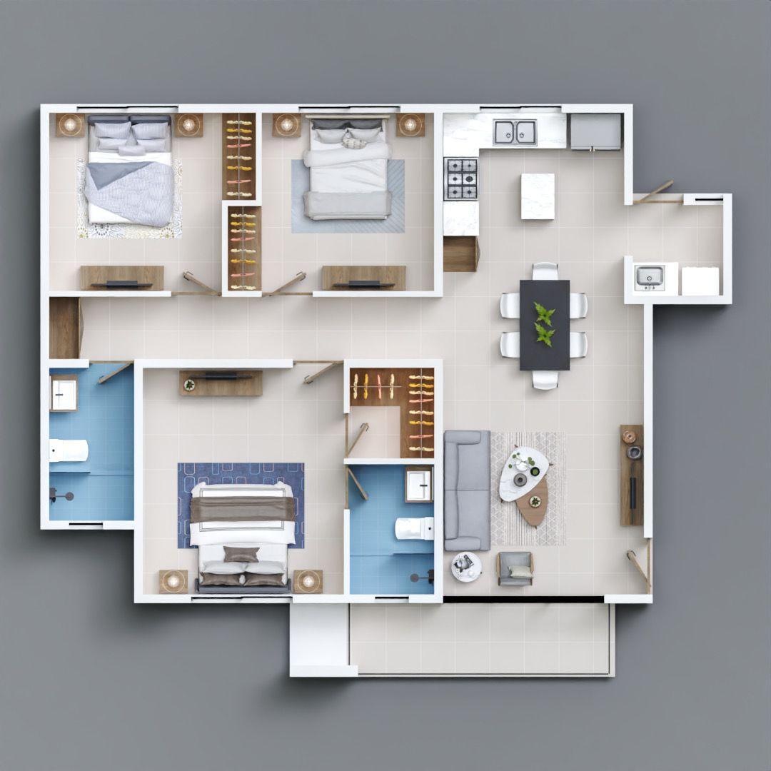 apartamentos - Apartamentos en Venta en Los Álamos, Santiago – Residencial Las Camelias 6