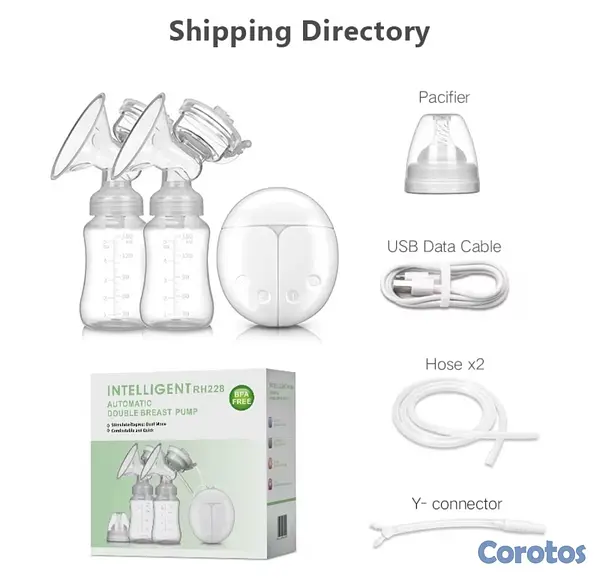 accesorios - extractor eléctrico doble de leche materna  3