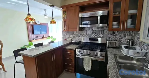 apartamentos - 6to piso amueblado con derecho azotea villa olga  6