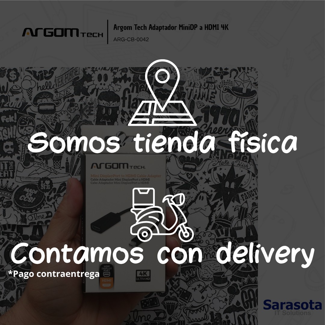 accesorios para electronica - Argom Tech MiniDP a HDMI 4K, ARG-CB-0042 2
