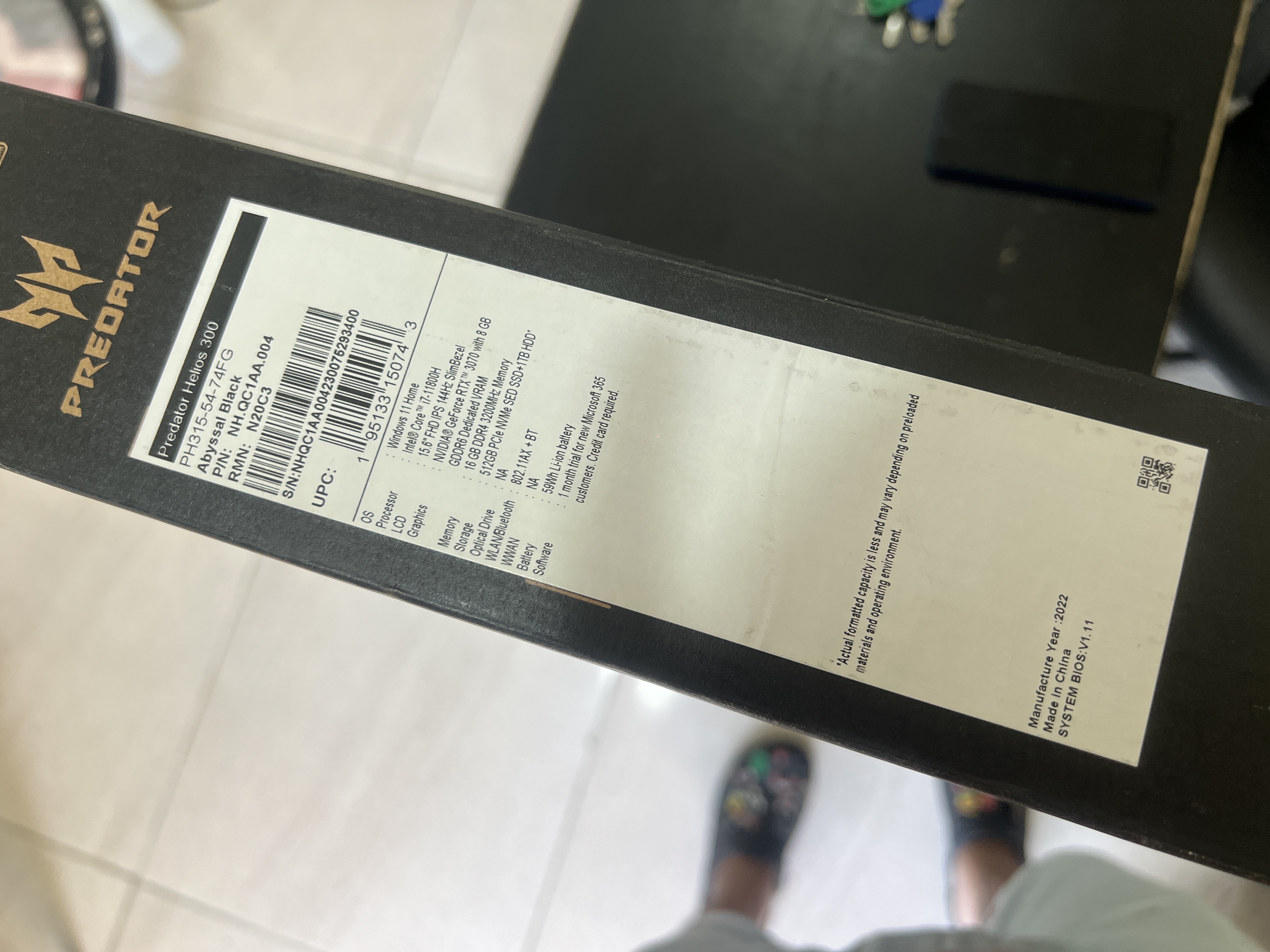 computadoras y laptops - Laptop Predator Helios 300 Abyssal Black 2