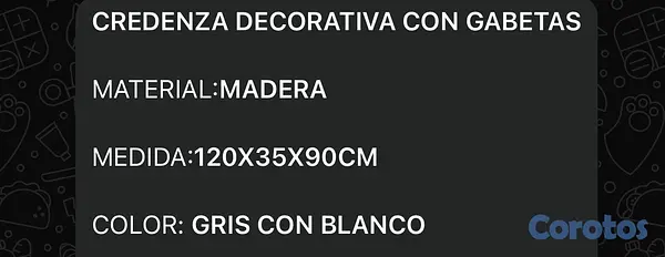 muebles y colchones - CREDENZA DECORATIVA CON GABETAS  2