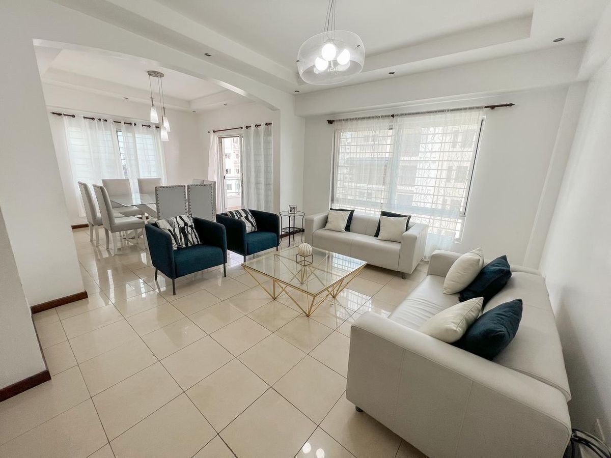 apartamentos - Naco, Apartamento Amueblado De 3 Habitaciones En Alquiler!!! 0