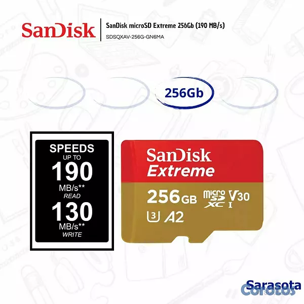 accesorios para electronica - SanDisk microSD Extreme 256Gb (190 MB/s) 2