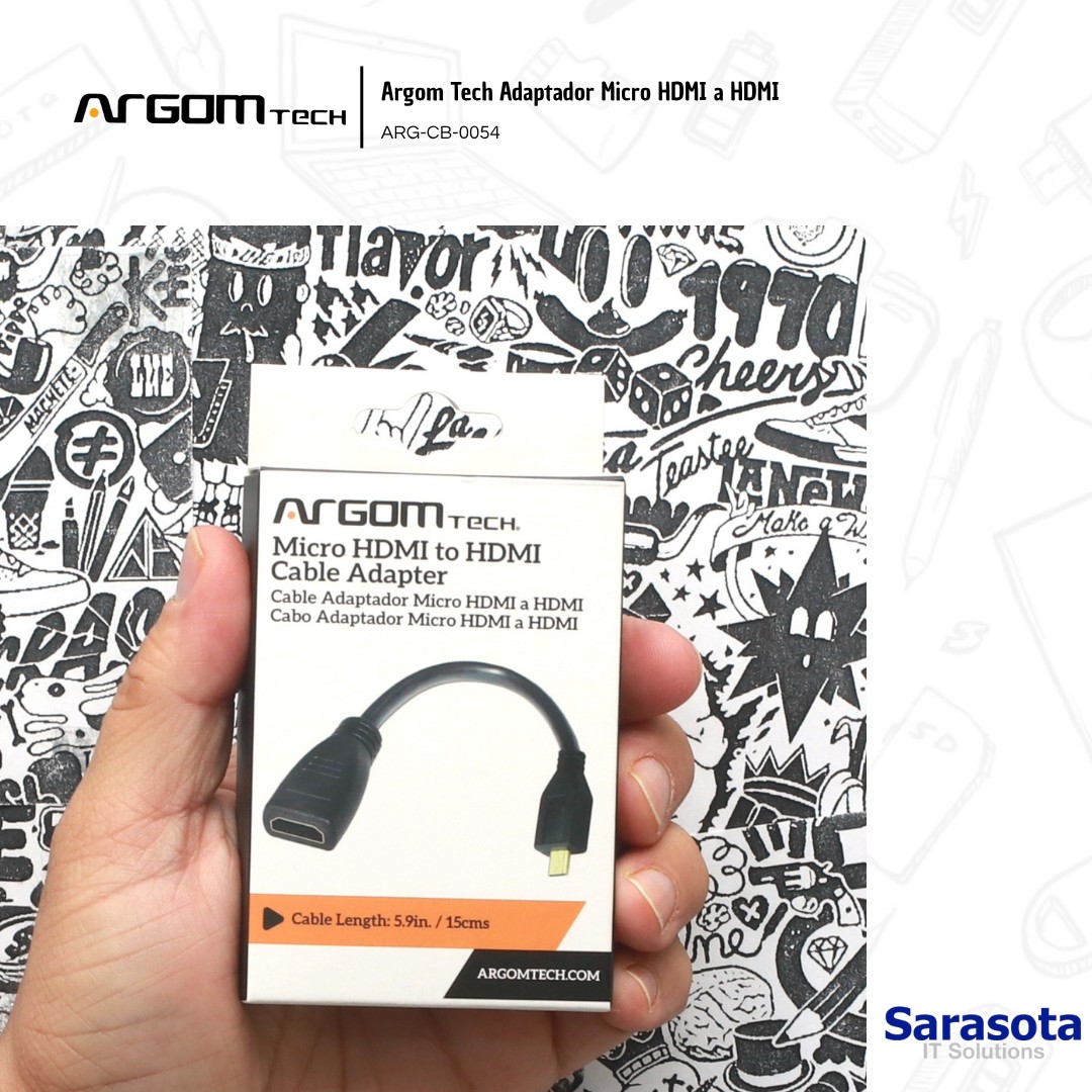 accesorios para electronica - Argom Tech Micro HDMI a HDMI hembra, ARG-CB-0054 0