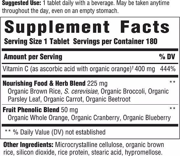 Salud y Equipamiento Médico - Vitamina C 180 Tab Innate Resp 2