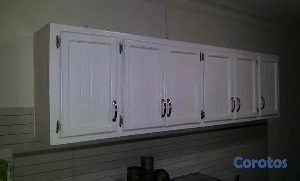 cocina - Gabinetes blanco de cocina en madera  1