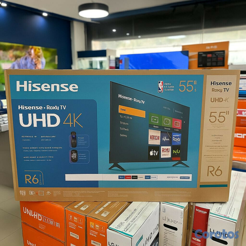 tv - 
SMART TV HISENSE DE 55 PULGADAS ROKU 4K UHD NUEVA
