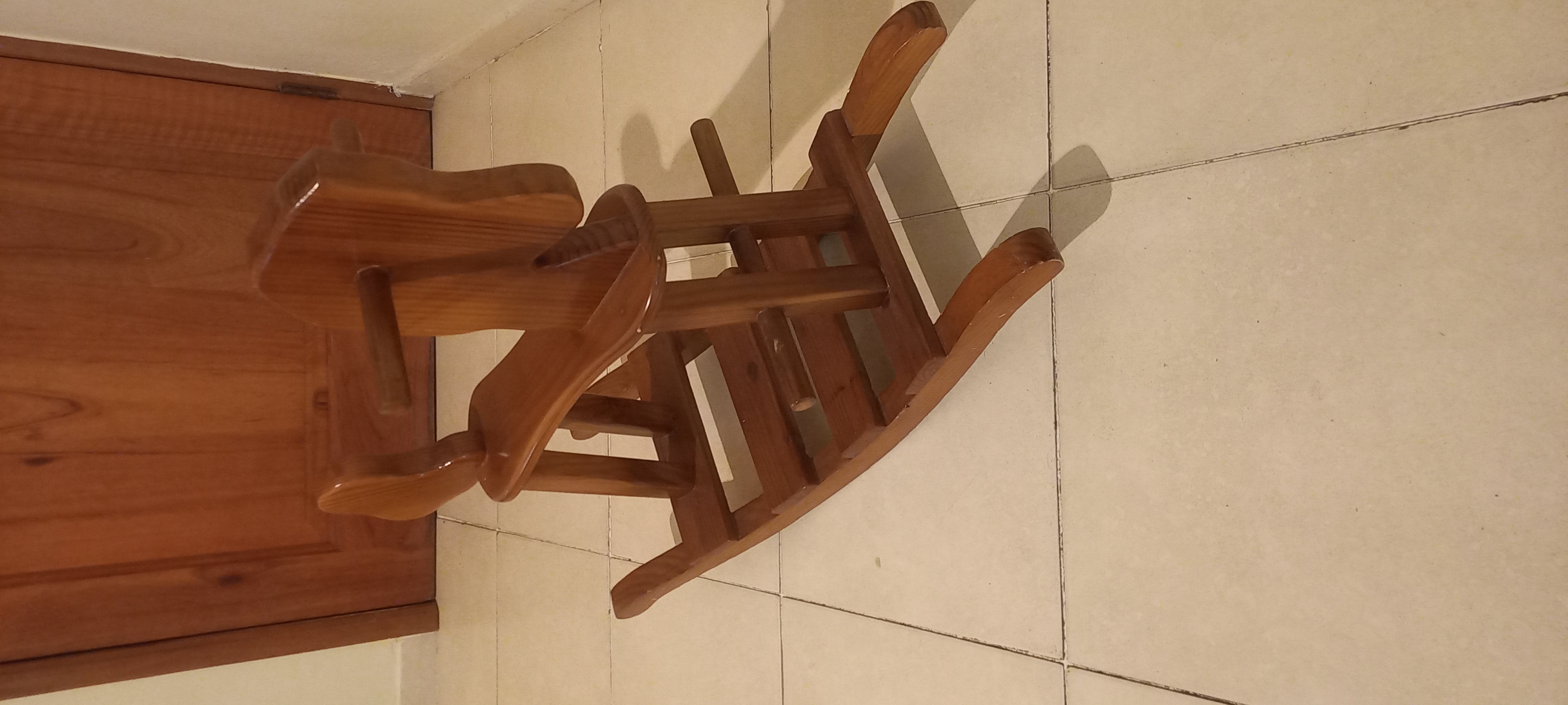 juguetes - Caballito de madera mecedora  0