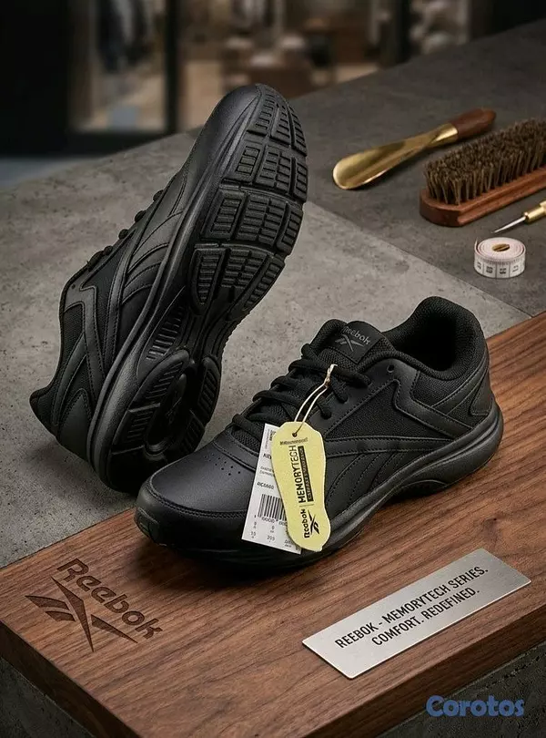 zapatos para hombre - Tenis negro Reebok elegantes #9 4