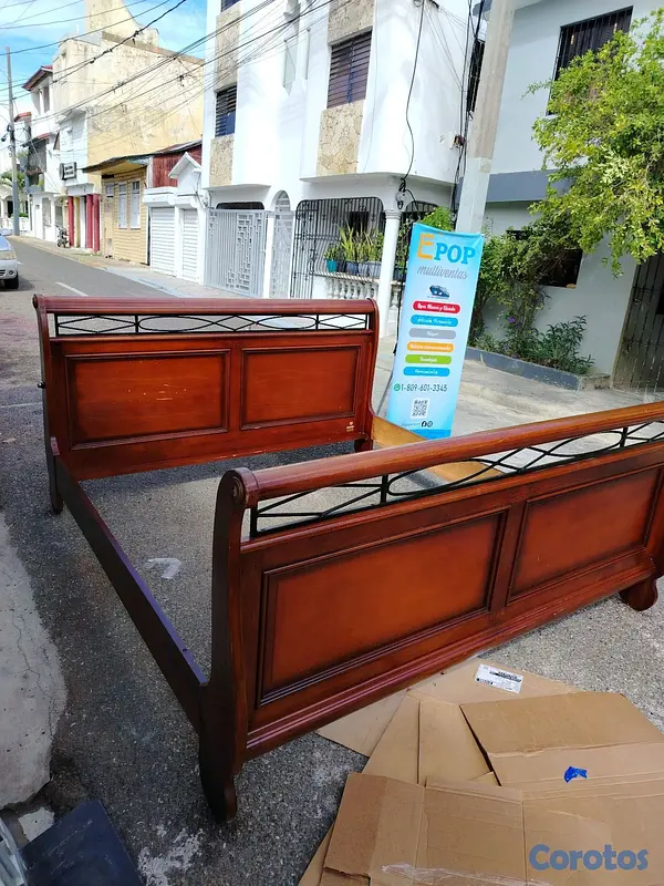muebles y colchones - juego de cama King (trineo) 2