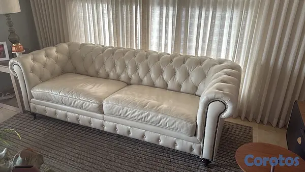 muebles y colchones - Sofa clásico capitoneado- 100% piel de Tienda Charo 2
