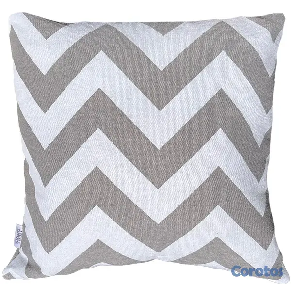 decoración y accesorios - Funda Cojin Decorativo Diseño ZigZag Gris 20x20 pulgadas
  2