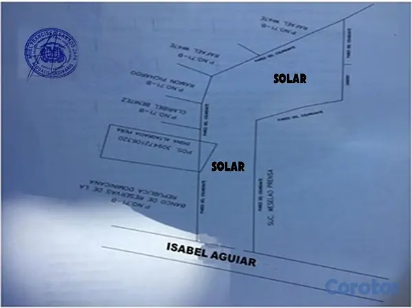 solares y terrenos - VENDO UN SOLAR DE 1,200 MTS.2 EN HERRERA, EN LA MISMA ISABEL AGUIAR, PROX. A LA  2