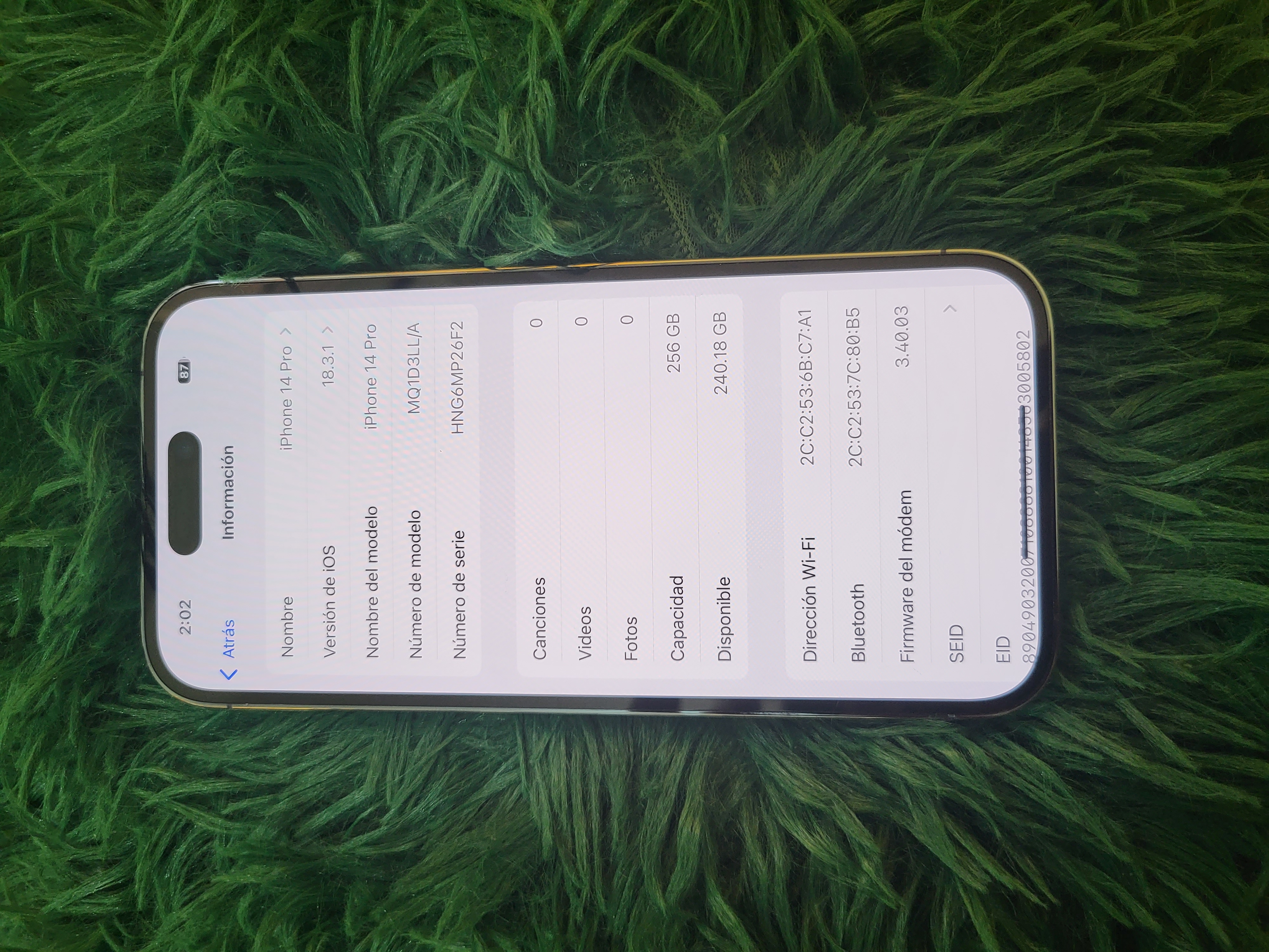 celulares y tabletas - iphone 14 Pro 256GB 9/10 factory  0