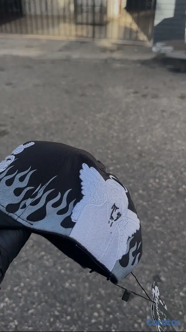 ropa para hombre - Gorra streetwear black flames 100% original🔥 3