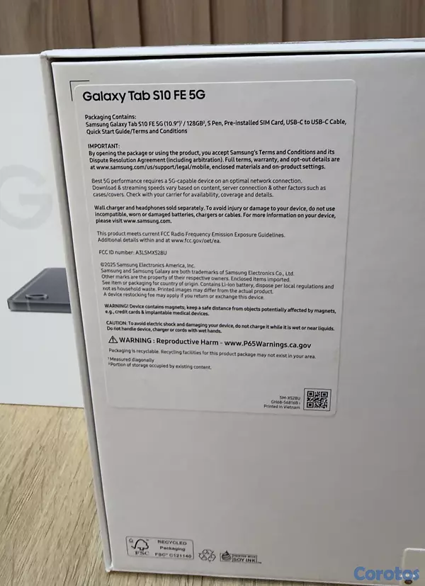 celulares y tabletas - Samsung Galaxy Tab S10 FE 10.9” 128GB WiFi + 5G  3