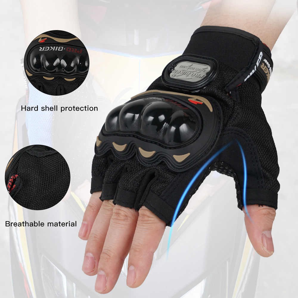 bicicletas y accesorios - Guantillas para Moto Motocross Bici Motor Guantes sin dedos BICICLETA motorizado 1