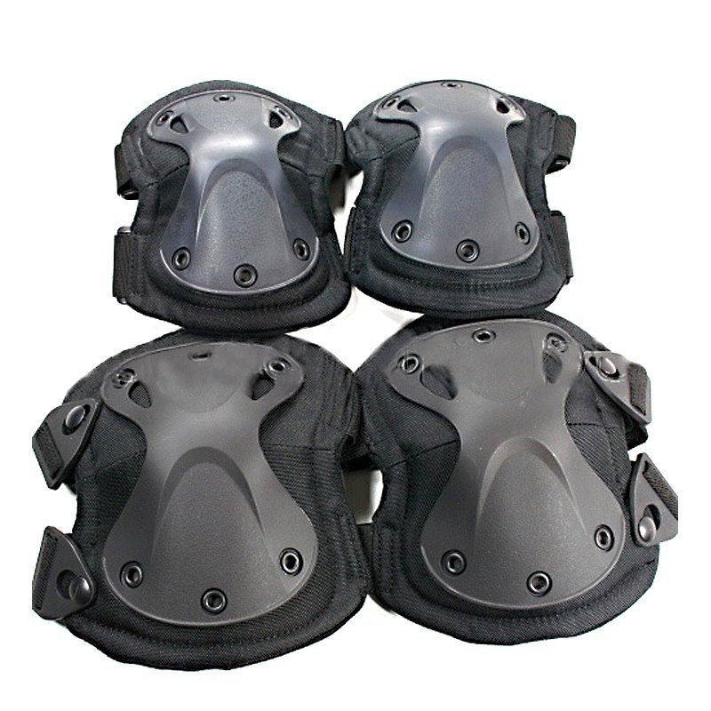 deportes - Kit juego de rodillera y codera táctica, ciclismo motocicleta paintball airsoft 3