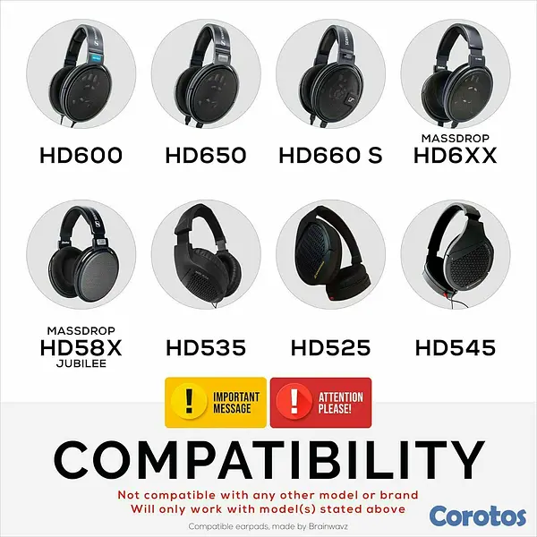 camaras y audio - Almohadillas Dekoni & Brainwavz Sennheiser HD600 s 2