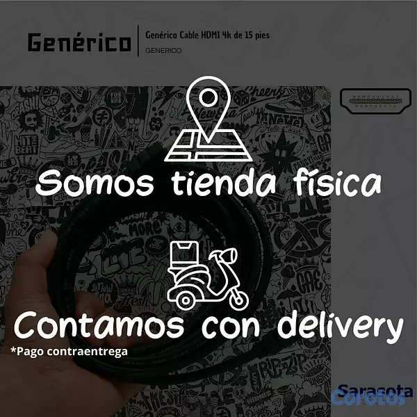 accesorios para electronica - Genérico Cable HDMI 15 Pies 4k 3